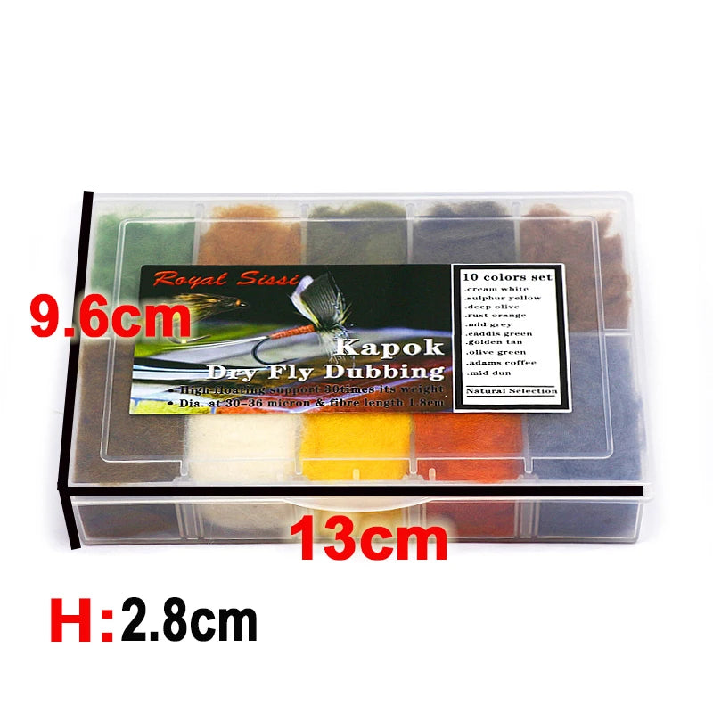 Royal Sissi Kapok Dry Fly Dubbing (10 Colors)