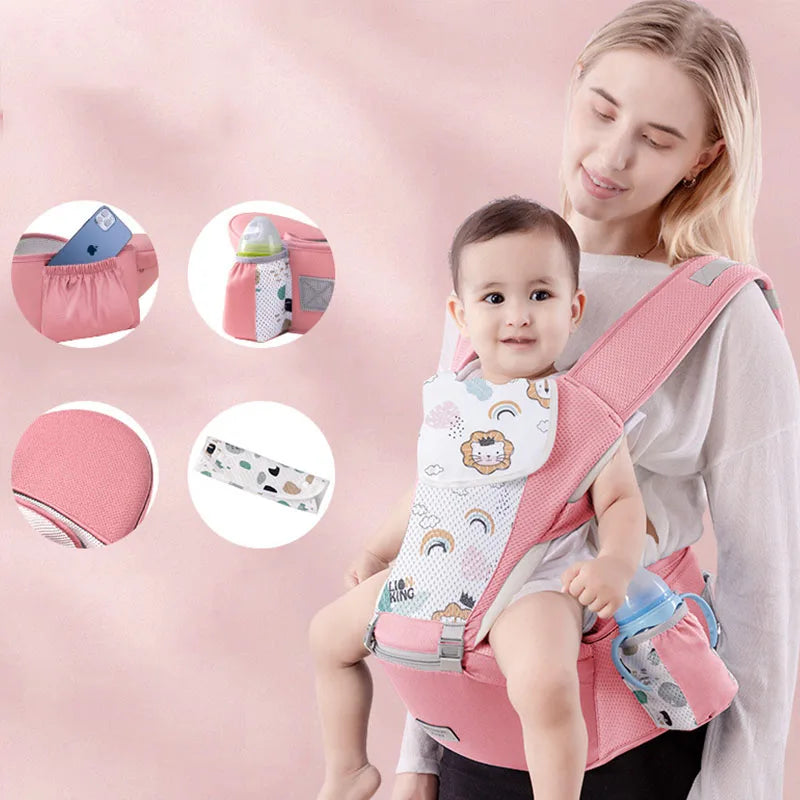 New Ergonomic Baby Carrier Infant Baby Hipseat Carrier 3 In 1 Front Facing Ergonomic Kangaroo Baby Wrap Sling 0-48 Month