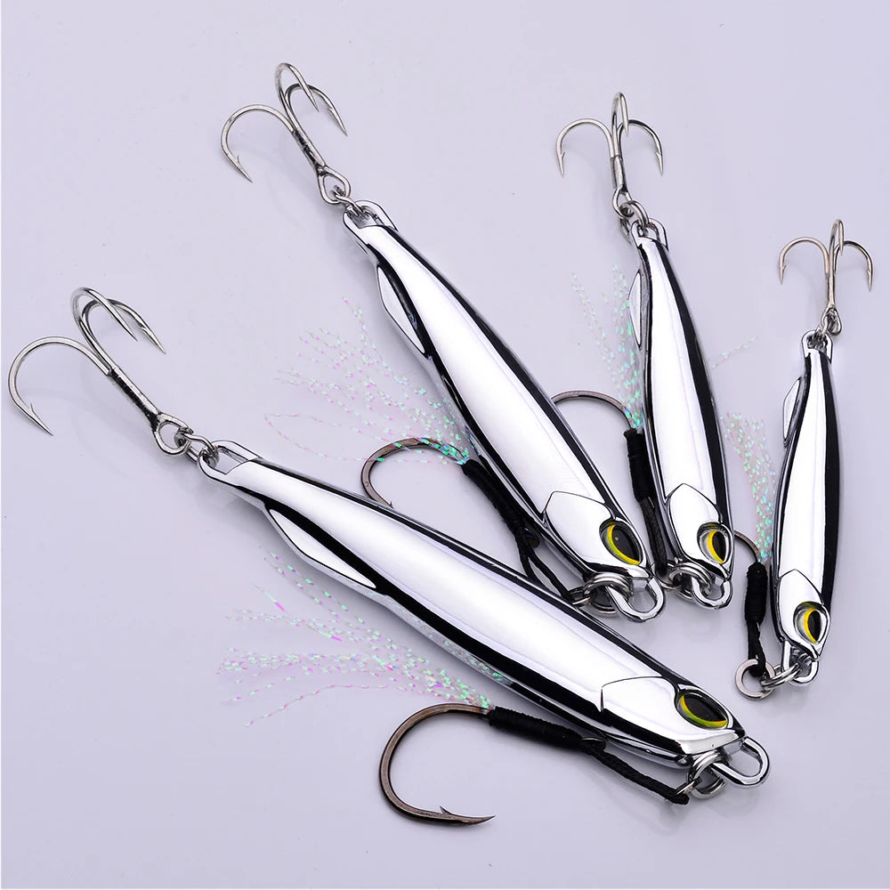 PRO BEROS Electroplated Spoon Metal Jig (10-80g)