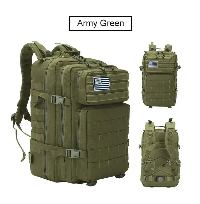 2Q-50L Tactical Backpack Men's Travel Large Capacity Rucksacks Men Waterproof Outdoor 1Sports Multi-functional Bags
