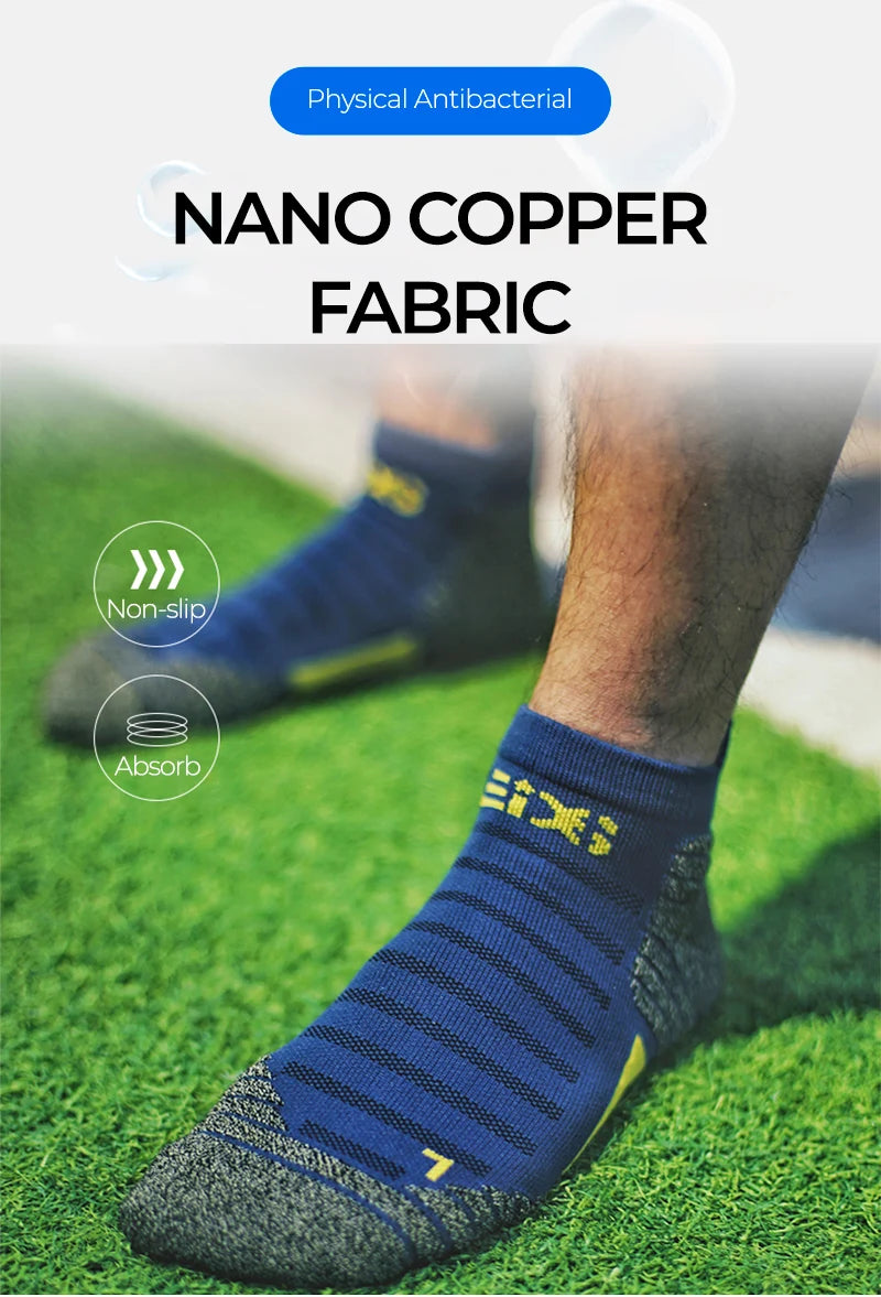 Nano Copper Fiber Deodorant Antibacterial Men Socks Running Climbing Summer 2025 MTB Cycling Bicycle Basketball Sports Sock