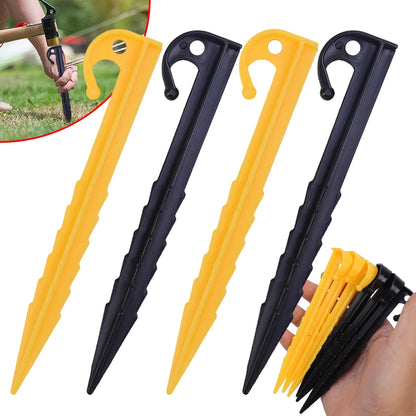 Outdoor Camping Tent Nails Sand Ground Triangular Stake Ground Awning Camping Tools Plastic Tent Pegs Nail Accessories 20/10pcs