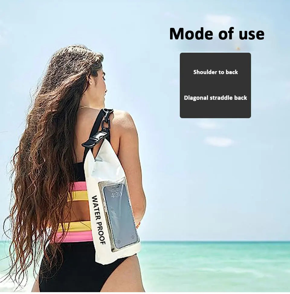2L/5L PVC Swimming Waterproof Bag,Mobile Phone Waterproof Dry Bag for Trekking Drifting Rafting Surfing Boating Storage Bag