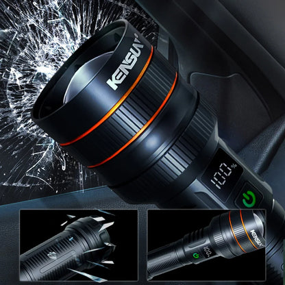 Bright Spotlight Long Range LED Flashlight Type-C Charging Strong Light Lamp Tactical Torch Waterproof Zoom Outdoor Lantern