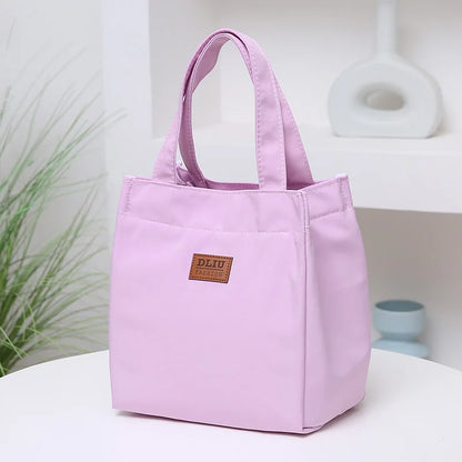 Large Capacity Lunch Bag with Aluminum Foil Insulation for Work, Simple and Practical Top Handle Bag