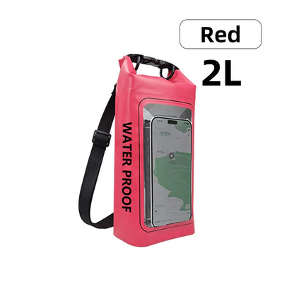 2L/5L PVC Swimming Waterproof Bag,Mobile Phone Waterproof Dry Bag for Trekking Drifting Rafting Surfing Boating Storage Bag