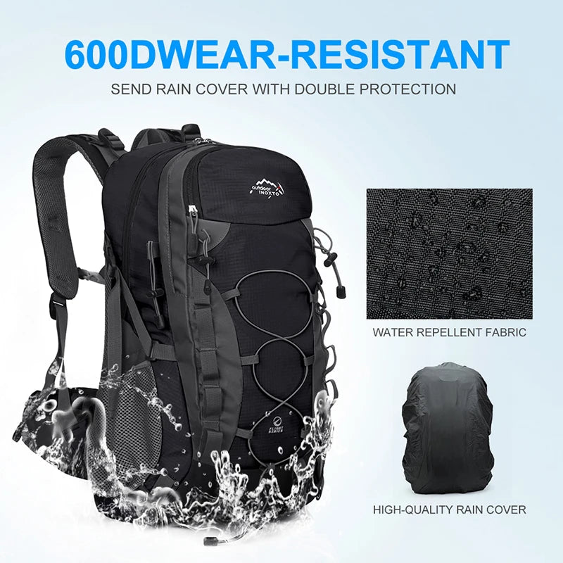 Hiking Storage Backpack Sturdy 40 Liter Bag Travel Tactical Backpack Trekking Backpack Mountaineering Hiking Camping Backpack