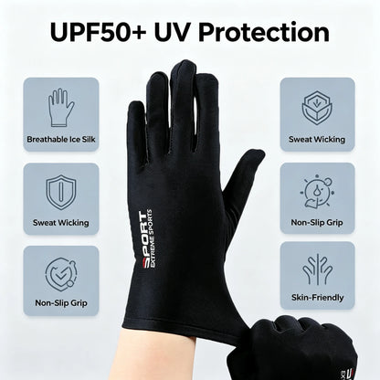 Ice Silk Sun Protection Fishing Gloves