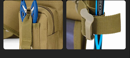 Fishing Tackle Sling Backpack with Rod Holder