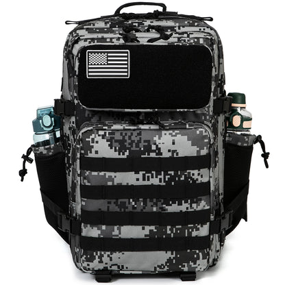 45L Tactical Backpack Molle System Men's Outdoor Hiking Rucksack with Bottle Holder EDC GYM Hunting Bag for Survival