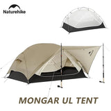 Naturehike Mongar UL Tent 1 2 Person Camping Outdoor Ultralight Tent Travel Backpacking 15D Waterproof Shelter Tent Hiking
