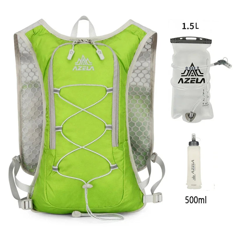 8L Running Hydration Vest Backpack Men Women Outdoor Sport Bags Trail Marathon Jogging Hiking Backpack Option Water Bag Flask