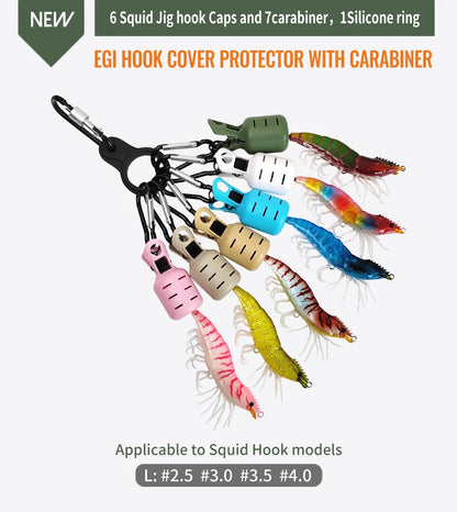 ilure Squid Jig Hook Covers (6 Pack)