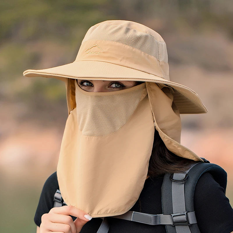 Breathable Fishing Sun Hat with Face Cover