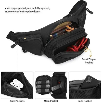 Tactical Multi-function Waist Pack Fanny Packs for Men Nylon Shoulder Hiking Mobile Phone Bag Sports High-capacity Waist Bag