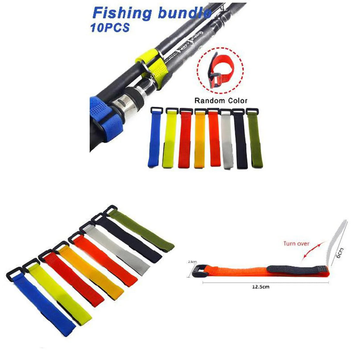Fishing Rod Tie Straps (10 Pack)