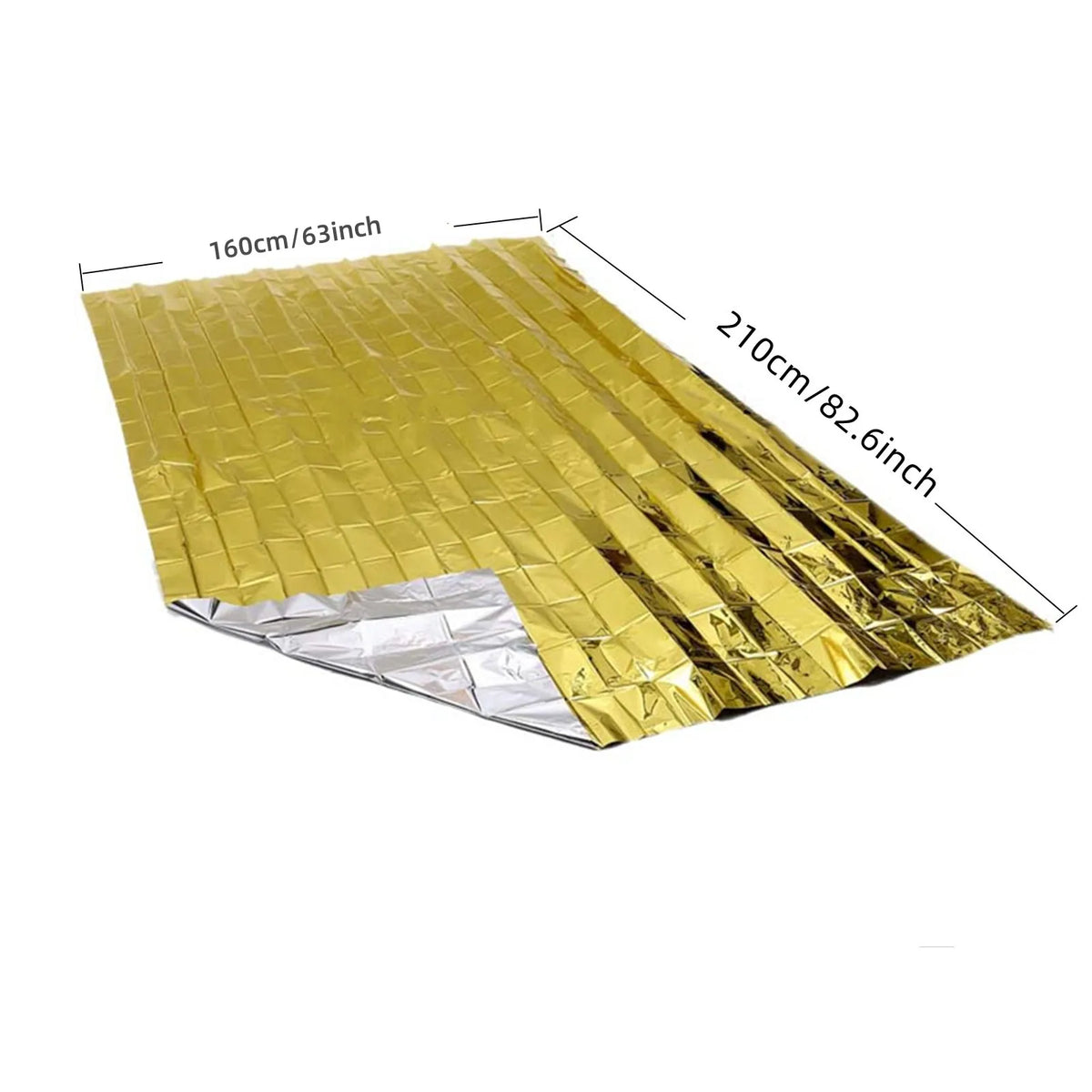 160*210cm Emergency Blanket Waterproof Keep Warm Blanket Camping Survival Tool Life Saving First Aid Insulation Tools  Gold