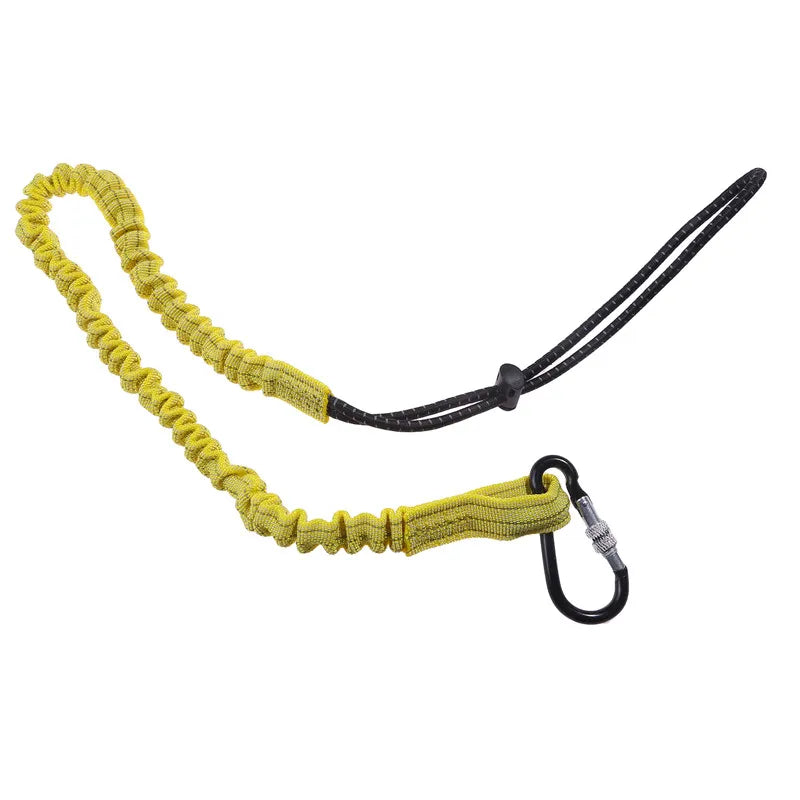 Safety Bungee Tether Tool Lanyard With Carabiner Hook Climbing Working Anti-Falling Safety Rope Aerial Work Climbing Accessories
