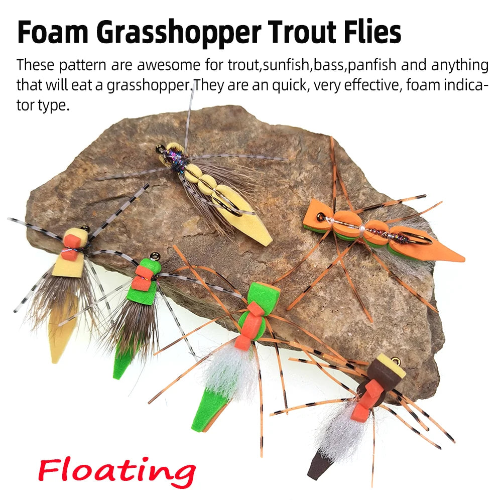 Vampfly Foam Grasshopper Hopper Flies #8