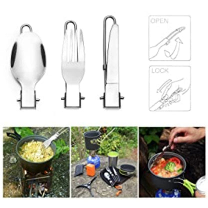 Camping Cooking Set Portable Lightweight Aluminum Camping Pot Set Hiking Picnicking Outdoor Travel Cooking Utensils Set