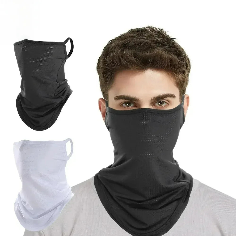 Breathable Scarf Half Face Mask Summer Quick-drying  Hanging Ear Sun Protection Bandana Neckerchief Headwear