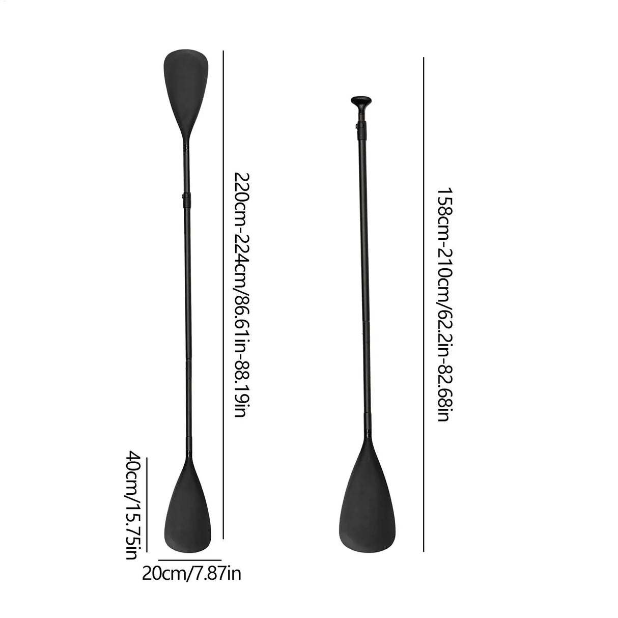 2-in-1 Adjustable Kayak Paddle – Single & Double Head Fishing Oar with Ergonomic Quick-Release Design