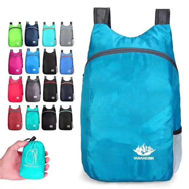 Waterproof Foldable Backpack - Large Capacity Lightweight Daypack for Camping Hiking Travel, Outdoor Sport Bag Unisex