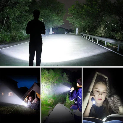 Rechargeable Flashlights High Power LED Tactical Flashlight Super Bright Handheld Hunting Torch Light for Emergency Hiking