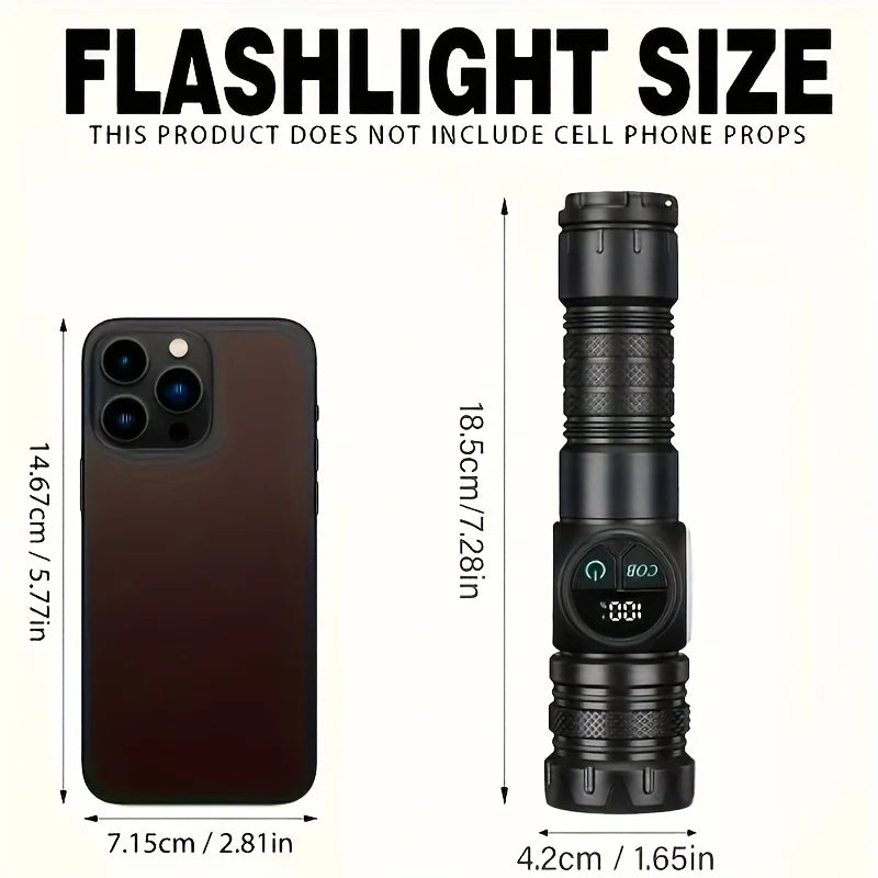 Super Powerful Flashlights USB Rechargeable LED Flashlight Magnetic Tactical Flashlight With COB Side Light Camping Fishing