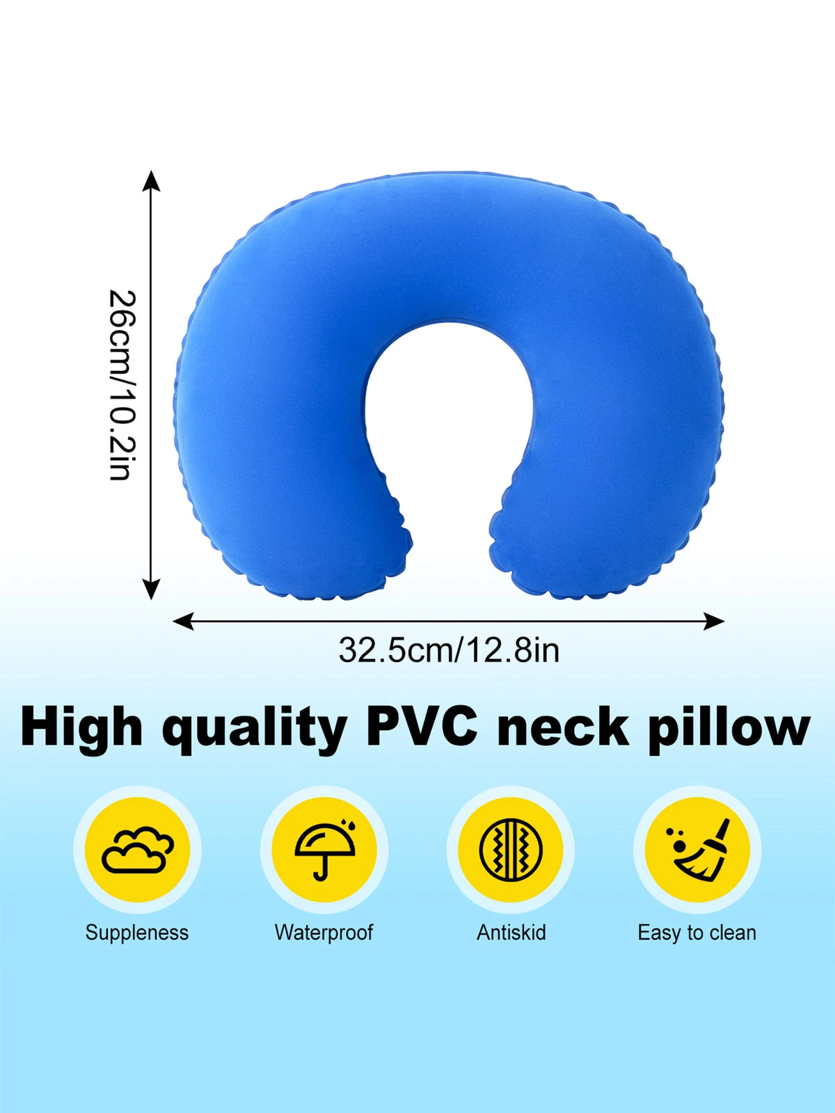 2Pcs/Pack Inflatable U-Shaped Pillow, Portable Folding Neck Pillow for Travel, Suitable for Travel