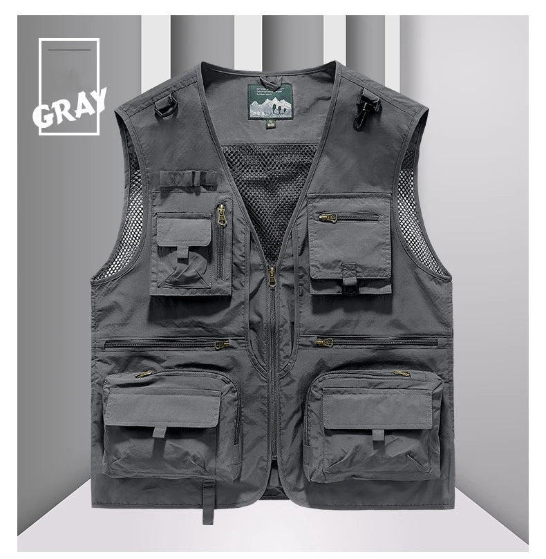 FGKKS Multi-Pocket Breathable Fishing Vest