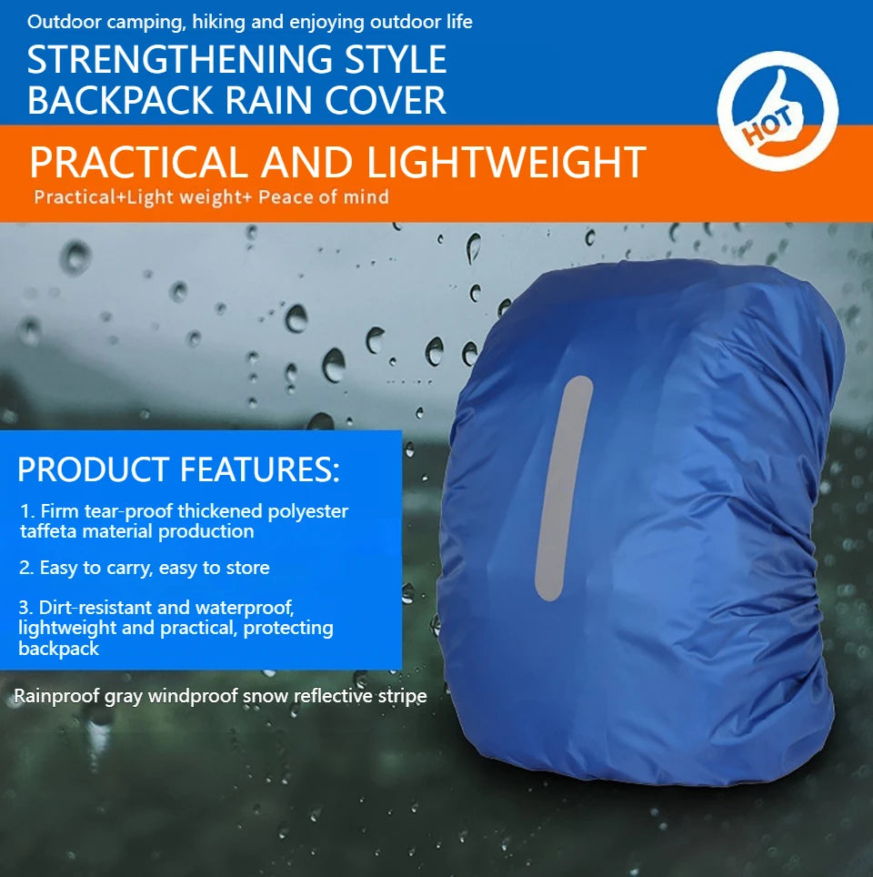 KoKossi 1Pcs 25-80L Backpack Rainproof Cover Outdoor Sports Cycling Hiking Backpack Mountaineering Camping Dust Cover Woman Men