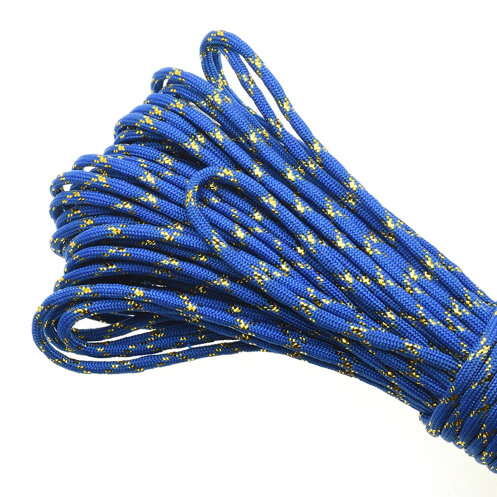 Gold & Silver 550 Paracord – Type III, 100ft, 19 Colors