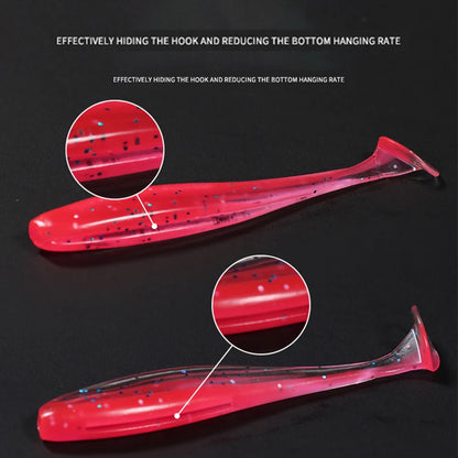 Fishing Lure Soft Tail Bait Set 55/65/75mm Swimbaits Silicone Wobblers Pesca Bass Carp Fishing Tackle Random Color 10/50/100Pcs