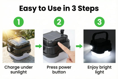 Solar Powered Camping Lantern with Ultra Long Battery Life for Outdoor Tent Emergency Lighting Home Use