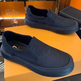 2025 Men’s Spring Summer Ice Silk Casual Shoes – Breathable Slip-On Sneakers with Platform Sole | Lightweight Trendy Board Shoes