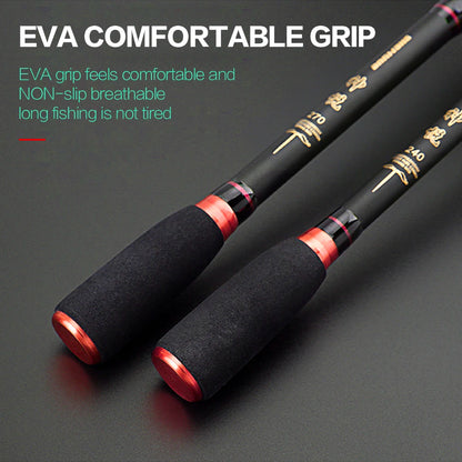 SIECHI Telescopic Lure Rod with Wooden Handle