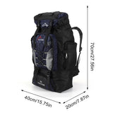 80L Mountaineering Backpack Hiking Camping Trekking Bag Rucksack WithAdjustable Strap Outdoor Fishing Backpack Climbing Rucksack