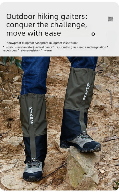 Outdoor Leg Warmers Gaiter Waterproof Hiking Travel Mountain Leggings Gaiters Long Tube Leggings Warmers Foot Cover