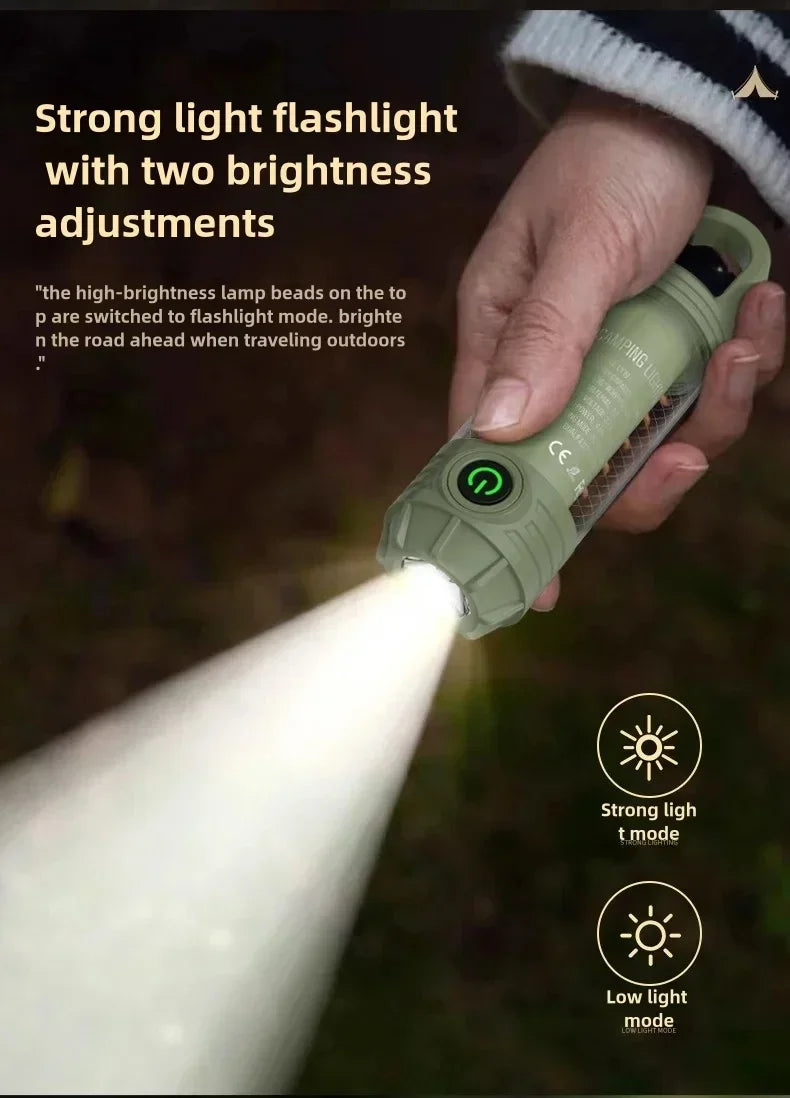 Multi Functional Outdoor LED Outdoor Camping Lights Rechargeable Flashlights Portable Night Lights Waterproof Travel Tent Light