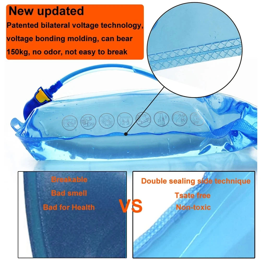 Water Bladder Bag Water Reservoir Hydration Pack 1L 1.5L 2L 3L Storage Bag BPA Free Running Hydration Vest Backpack