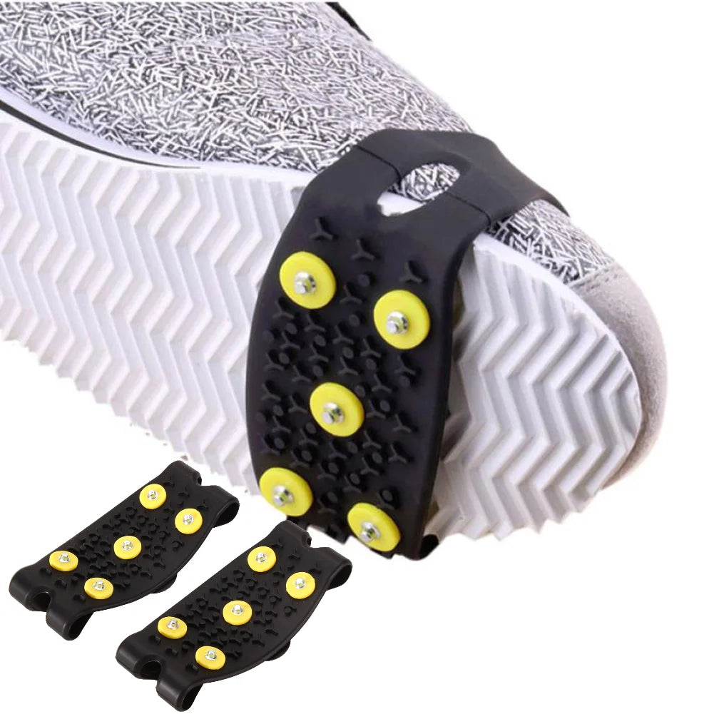 5/10 Teeth Anti-Slip Climbing Crampons | Outdoor Ice & Snow Cleats for Hiking, Walking & Mountaineering Shoes