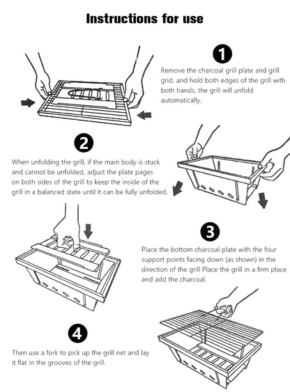 Dotwise Outdoor Barbecue Grill Portable Outdoor Stove IGT Table Stove Folding Firewood Stove Barbecue Camping Stove