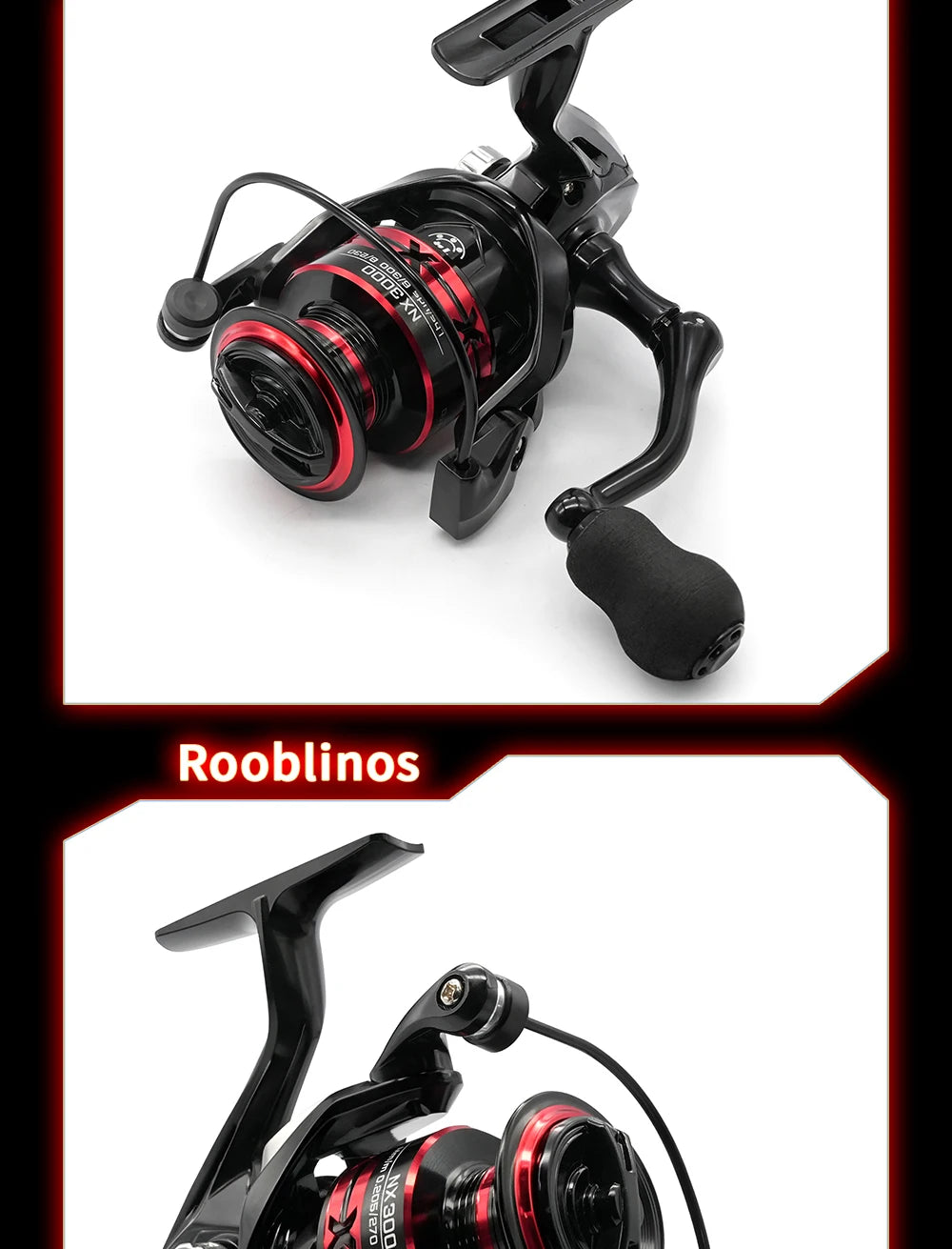 ROOBLINOS NX Fishing Reel 5.2:1 1000-6000 Max Drag 9KG Spinning Reels Metal Spool Reel Drag Fishing Reel,Fishing Accessories