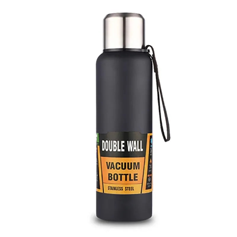 500/1000/1500ml Stainless Steel Thermos Large Capacity Vacuum Flask Portable Insulated Tumbler with Rope Thermo Bottle
