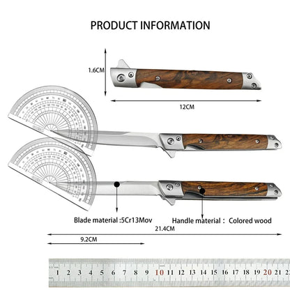 Mini Damascus Pattern Folding Pen Knife Outdoor Knife Pocket Knife Slim Blade Comfortable Grip Sharp Blade Gadgets