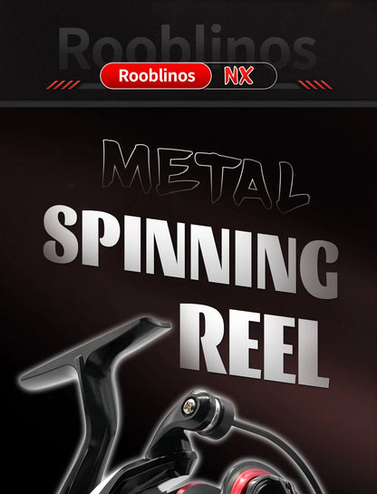 ROOBLINOS NX Fishing Reel 5.2:1 1000-6000 Max Drag 9KG Spinning Reels Metal Spool Reel Drag Fishing Reel,Fishing Accessories