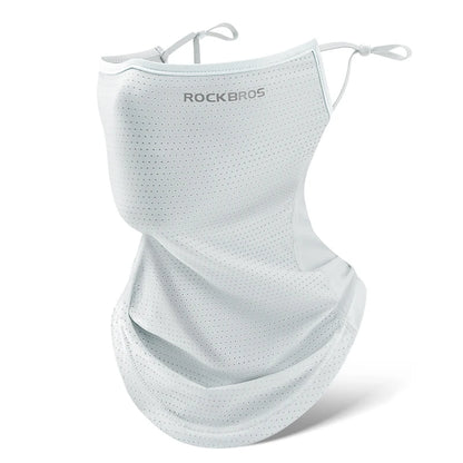 ROCKBROS Summer Ice Silk Cycling Face Mask Breathable Anti-UV  Bike Face Neck Cover Bandana MTB Road Sports Hanging Ear Scarf