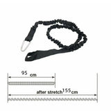 Elastic Kayak Paddle Leash & Fishing Rod Holder – Stretchable Coiled Safety Rope with Carabiner for Canoe, Rowing & Boat Accessories