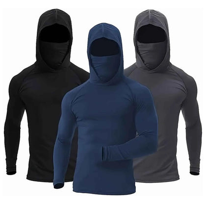 BOISHO UPF 50+ Fishing Hoodie with Face Mask